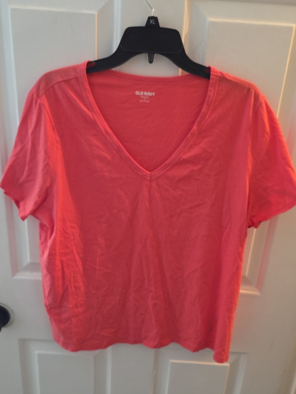 Old Navy Coral V-Neck Short Sleeve Tee